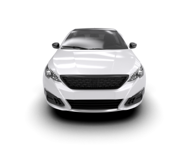 Modern araba beyaz arka planda izole edilmiş. 3D - illüstrasyon