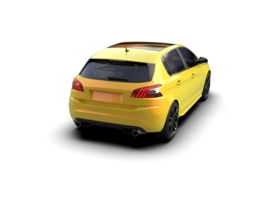 Gerçekçi bir araba. 3d oluşturma