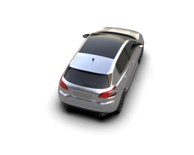 beyaz arkaplandaki araba.