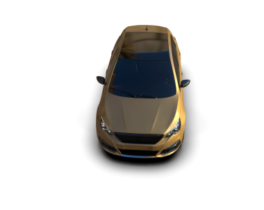 Araba siyah arka planda izole edilmiş. 3d oluşturma.