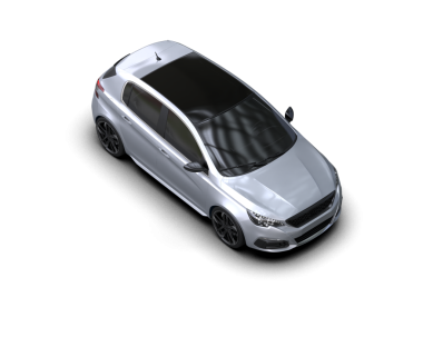 Modern araba arka planda izole edilmiş. 3D görüntüleme - illüstrasyon