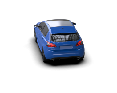 Gri arka planda modern araba 3 boyutlu görüntüleme - 3 boyutlu