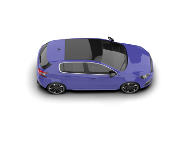 Mavi araba yan görünümü