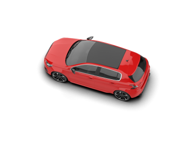 Beyaz arka planlı kırmızı araba 3 boyutlu görüntüleme