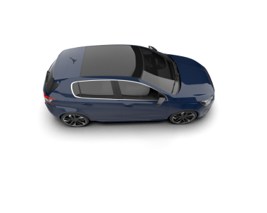 Stüdyoda beyaz bir arka planda 3 boyutlu bir araba görüntüsü.