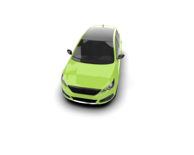 Beyaz arka planda modern bir araba. 3d oluşturma.