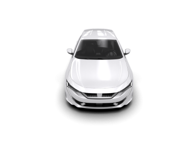 Siyah arkaplanda izole edilmiş beyaz araba 3 boyutlu görüntüleme