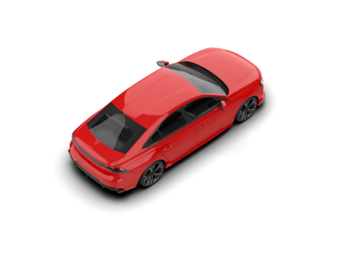 3D görüntüleme kırmızı araba beyaz üzerine izole