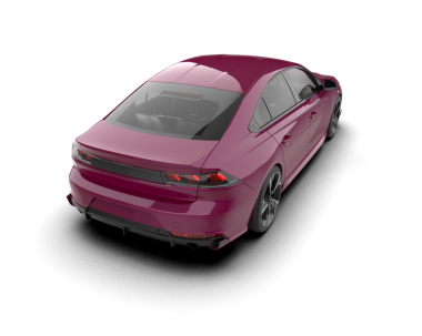 3 boyutlu pembe bir araba.