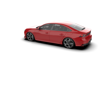 Beyaz arka planda modern bir araba. 3d oluşturma