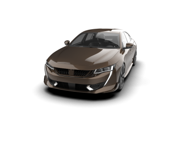 Stüdyo ortamında izole edilmiş 3 boyutlu markasız bir araba.