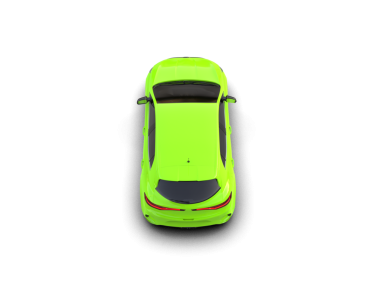 Siyah arka planda izole edilmiş yeşil spor araba 3 boyutlu görüntüleme