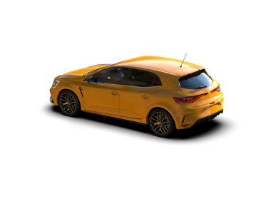 Araba beyazda izole edilmiş. 3D görüntüleme - illüstrasyon