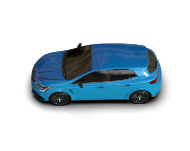 Araba beyaz zemin üzerine