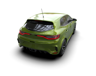 araba beyaz arkaplanda izole edildi. 3d görüntüleme - illüstrasyon