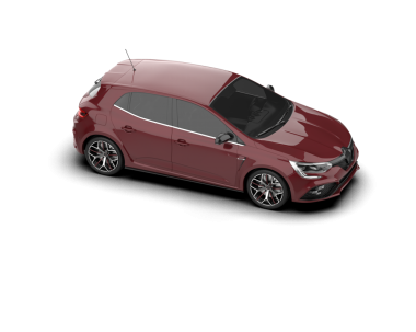 Beyaz arka planda modern bir araba. 3d oluşturma