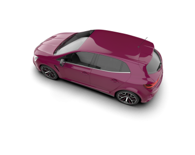 modern pembe araba beyaz arka planda izole edilmiş