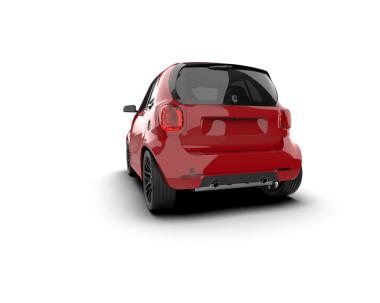 kırmızı modern kompakt araba - 3D render