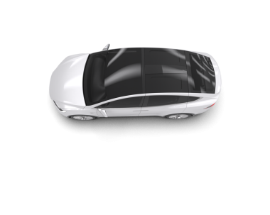 Siyah araba beyazda izole edilmiş. 3D görüntüleme - illüstrasyon