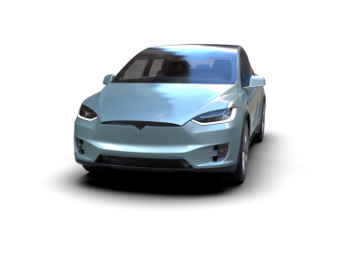 modern elektrikli araba beyaz arka planda izole edilmiş 3 boyutlu görüntüleme