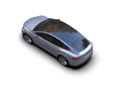 beyaz arkaplanda izole edilmiş araba 3 boyutlu görüntüleme