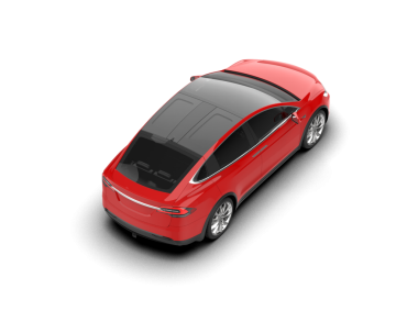 Araba kırmızısı. 3 boyutlu görüntüleme beyaz üzerine izole edildi.
