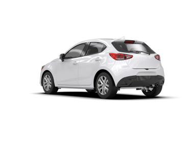 Beyaz SUV aracı beyaz arkaplanda izole edildi