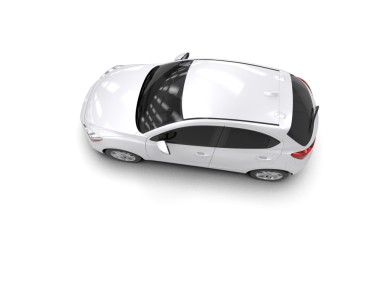 Siyah arka planı olan beyaz bir araba.