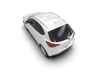 modern araba beyaz arka planda izole edildi. 3 boyutlu çizim - illüstrasyon