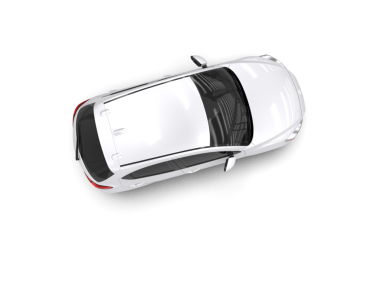 Perspektif görünümlü beyaz arkaplan ile 3D rendeleme araba.