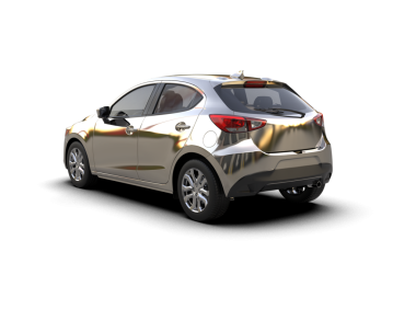 Bir arabanın 3 boyutlu yorumlanması - daha az genel kavram beyaz arkaplanda izole edildi