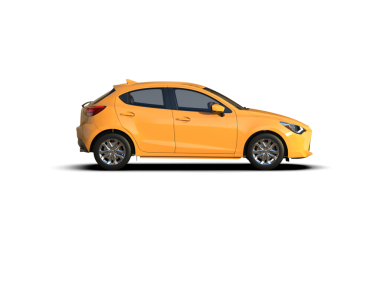 turuncu spor araba beyaz arka planda izole edildi