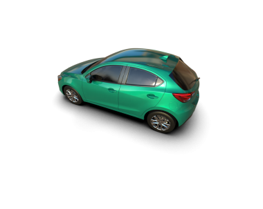 modern küçük yeşil araba beyaz arkaplan üzerinde izole