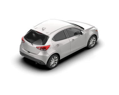 modern kompakt araba kırpma yolu ile beyaz arkaplan izole