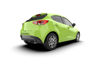 beyaz arkaplanda modern araba