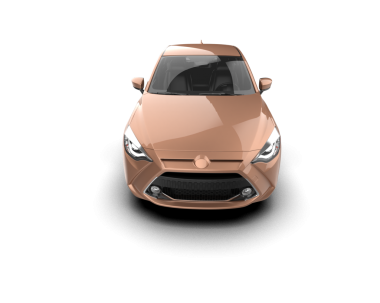 Modern araba arka planda izole edilmiş. 3D görüntüleme - illüstrasyon