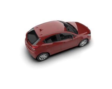 beyaz izole kırmızı spor araba