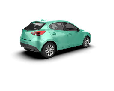 Yeşil araba beyaz arka planda izole edilmiş. 3d illüstrasyon