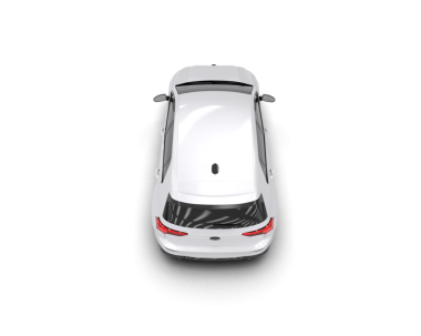 beyaz arkaplanda izole edilmiş bir araba