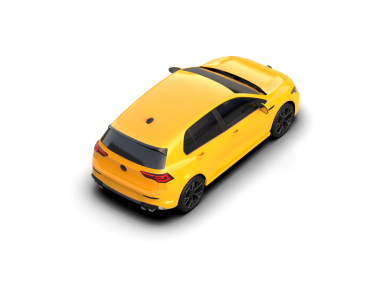 Sarı lüks araba. 3d oluşturma