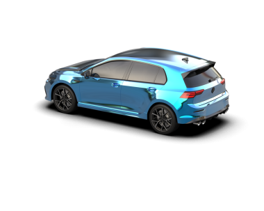 Araç beyaz arkaplanda izole edildi. 3 boyutlu çizim - illüstrasyon