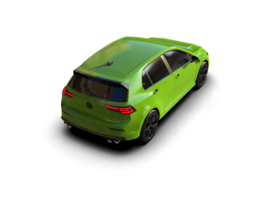 Yeşil spor araba. 3 Boyutlu Hazırlama