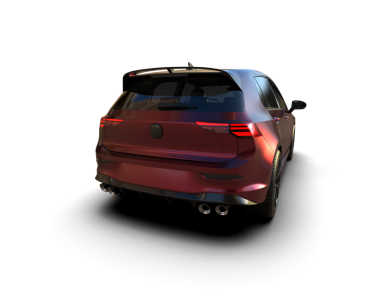 Siyah arka planda bir araba. 3d illüstrasyon