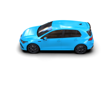 Siyah arka planda izole edilmiş mavi spor araba. 3d illüstrasyon.