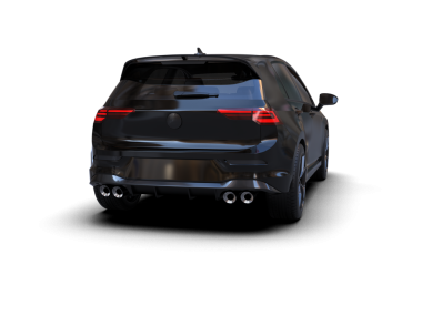 Siyah arka planda bir araba. 3D görüntüleme - 3d illüstrasyon