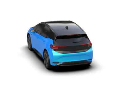 Siyah arka planda modern bir araba. 3d oluşturma