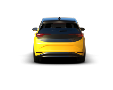 Beyaz arka planda modern bir araba. Yan görünüş. 3d oluşturma.