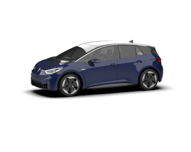 Siyah gövdeli modern kompakt araba. 3d oluşturma