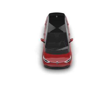 Kırmızı araba geri görüş. Beyaz arka planda izole edilmiş. 3d oluşturma