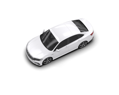 Araba beyaz arka planda izole edilmiş. 3d illüstrasyon